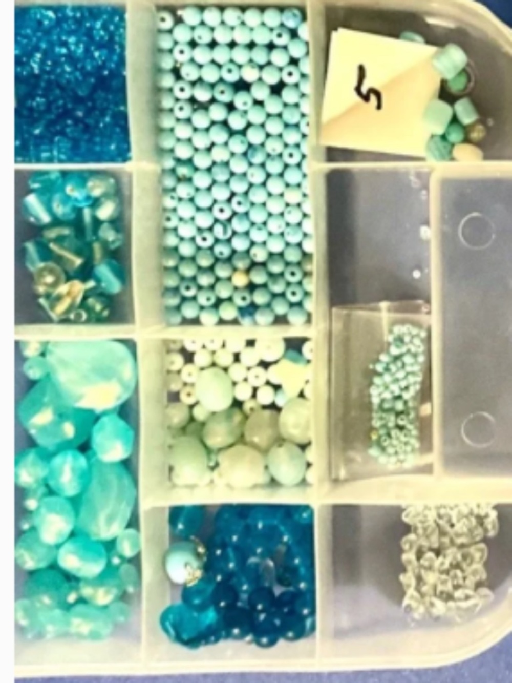 Jewelry making supplies, beads, crystals,  &more + storage case - Picture 2 of 3